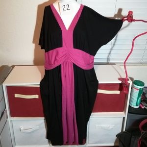 Size 22 dress pink & black